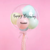 happy birthday pastel balloons